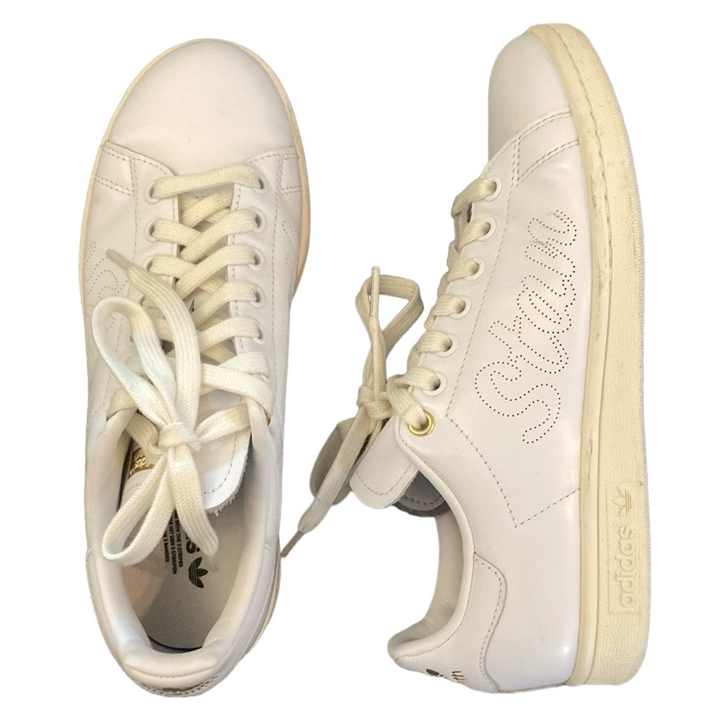Adidas Stan Smith Sneakers Casual Shoe White Gold 7.5 men/9 women